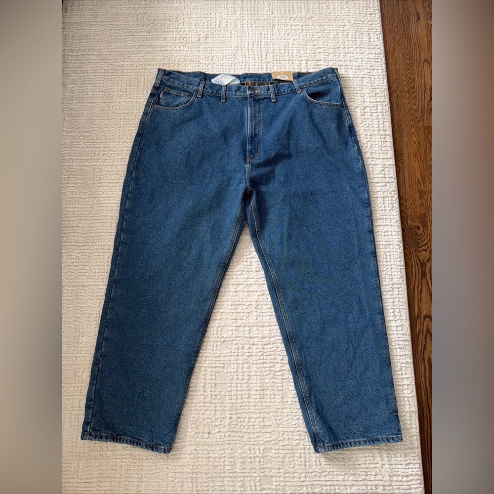Carhartt Relaxed Fit Straight Leg Men Jean With Flanned Lining - Size 48x30 NWT